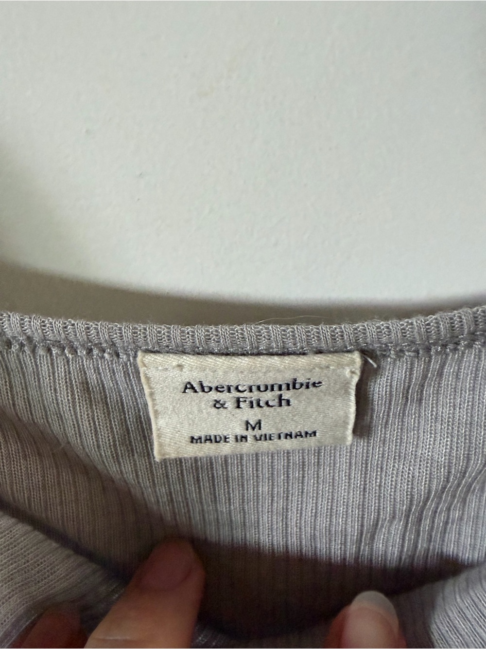 Abercrombie & Fitch Layered Grey Ribbed Tee and Tank Combo
